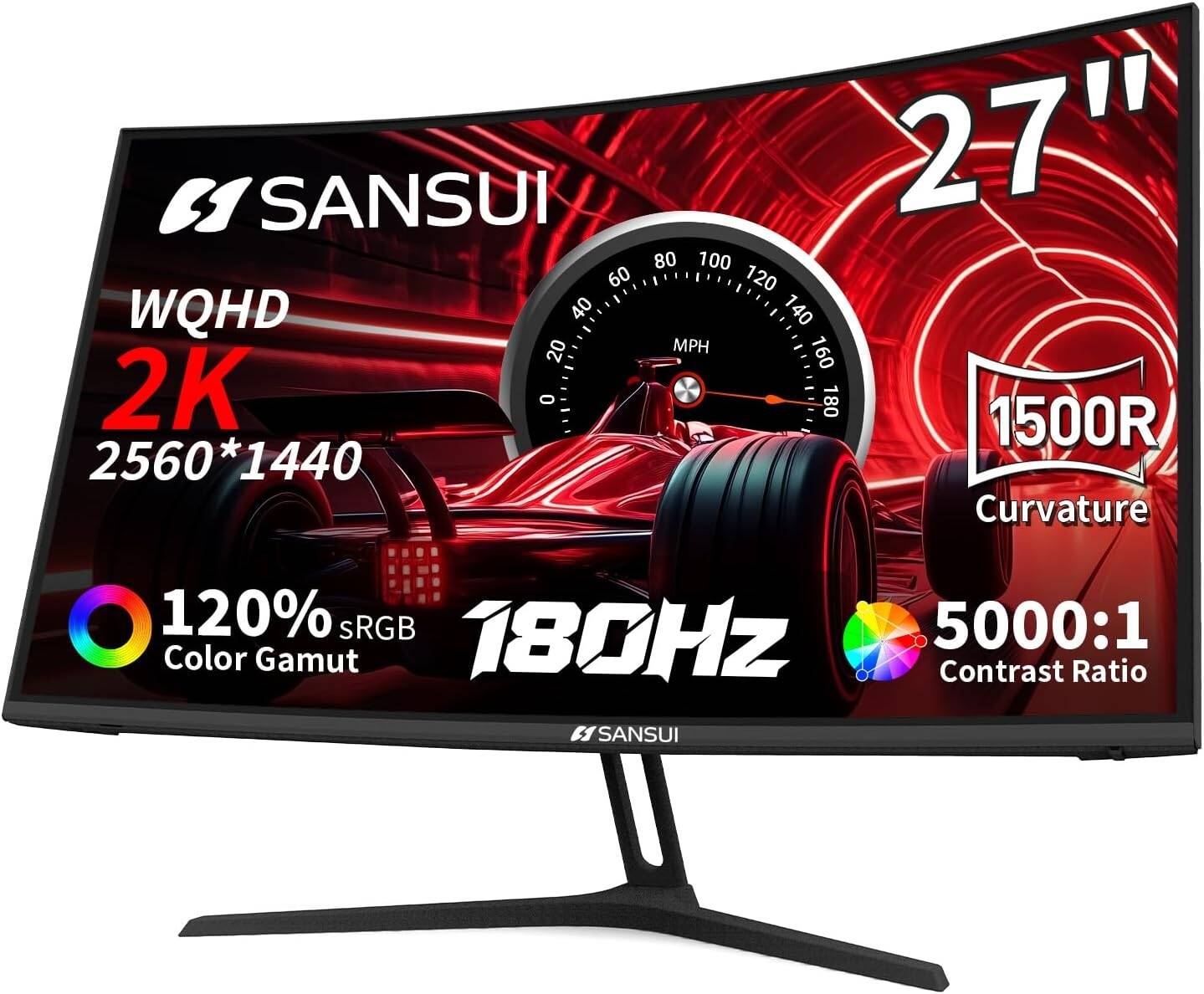 SANSUI ES-G27C1 R1500 27" Curved FHD Gaming Monitor